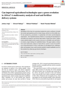 Can improved agricultural technologies spur a green revolution in Africa?